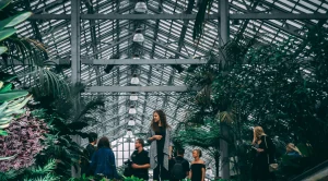 People visiting the conservatory in chicago (Generated with AI)