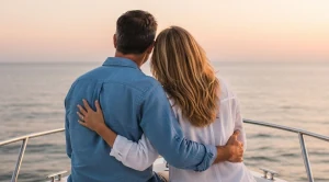 Couple on a Sunset Cruise. (Generated with AI)